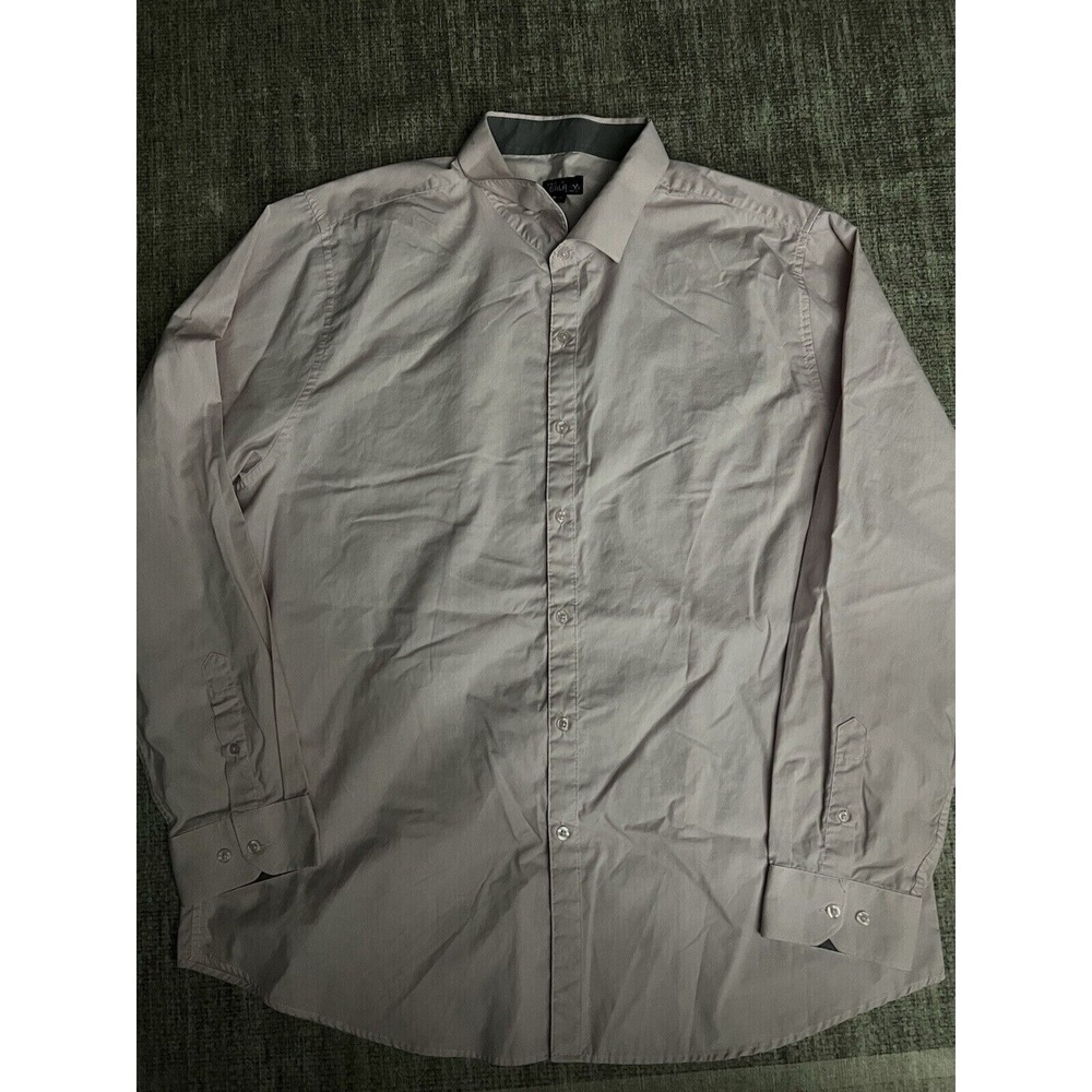 Men's Dress‎ Shirt Long Sleeve Button Down Light Pink Career Wear